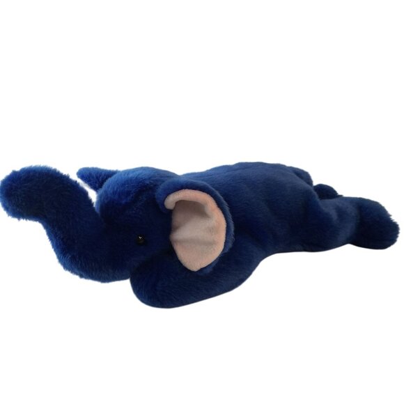 Vintage Ty Beanie Buddies Peanut Blue Elephant Plush 15" Stuffed Animal Toy 1998 - Picture 1 of 7